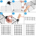 20-Cube Organizer Cube Storage Storage Shelves Wire Cube Storage Origami Shelves Metal Grid Multifunction Shelving Unit Modular Cubbies Organizer Bookcase - Image 4