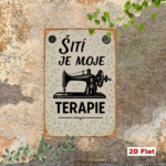 CIFbuy Vintage Sewing Machine Metal Sign, Retro Iron Wall Art With Czech Quote "Sewing Is My Relax", 2D Flat Decor For Home, 7.87x11.81 TikTok, TikTok, 1.81 Self-pickup Logiopics - Image 3