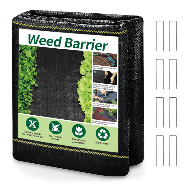 XISHAN 3'X300' Black HDPE 70 Gram Weed Barrier Fabric