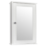 Single Door Mirror Indoor Bathroom Wall Mounted Cabinet Shelf White - Image 5