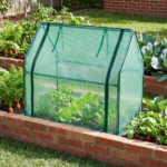 Mini Greenhouse with PE Cover, Indoor Outdoor Plant Gardening Green House for Garden Backyard, 36*18*33in, Green - Image 7