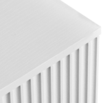 Handleless Grille-Finished 4-Drawer Bedside Table P2 Particleboard + MDF & Melamine Veneer + Thermoformed Drawer Dresser 23.62*14.96*30.71in White - Image 6