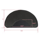 3′x 4.5′x 1/2" Beauty Salon Semicircle Anti-fatigue Salon Mat (Round Outside And Round Inside) Black - Image 8