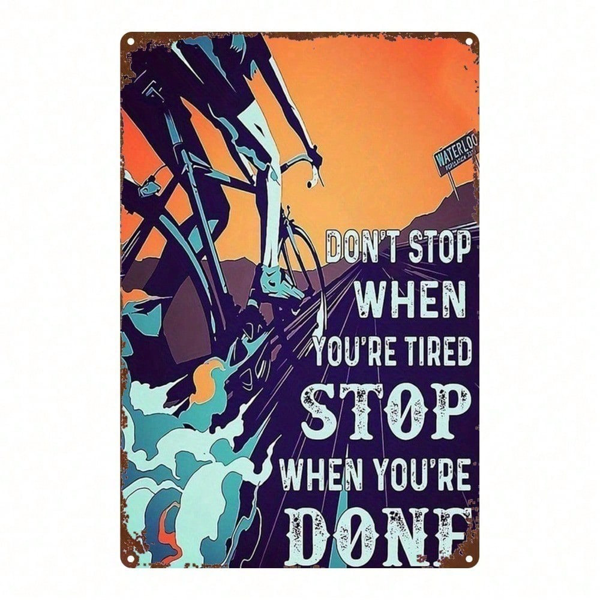 085f0818-aee2-4772-938a-bcdcb8bf99ee.png CIFbuy Inspirational Rider & Wave Metal Sign 8x12 Inch, 2D Flat Decorative Plaque, Durable Wall Art For Home Bar Kitchen Bedroom Decor TikTok, TikTok, ue Self-pickup Logiopics - Image 1