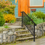 [Same Code 81504920 40310676]Artisasset Matte Black Outdoor 4 Level Iron Handrail - Image 12