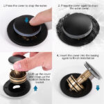 Pop-Up Drain Stainless Steel With Overflow Anti-Clogging for Vessel Sink Lavatory Vanity Sink Drain with Strainer Basket, Matte Black[Unable ship on weekends, TK/TEMU only for pickup, only TX10643 warehouse supports GOFO] - Image 11