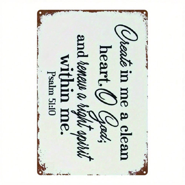 0877dd1e-f822-43be-baa6-dab1c62de2d9.png CIFbuy 1pc Spiritual Purification Sign God Creates A Pure Heart Rustic Wall Decor Inspirational Plaque For Living Room Game Room Kids R TikTok, TikTok, Self-pickup Logiopics - Image 1