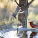 Solar Powered Water Fountain Pump with Battery Backup, 6W Solar Panel, IP68 Waterproof, Adjustable Spray Height & 9.84ft Cable, LED Lighted Solar Fountain for Garden Patio Yard - Image 3