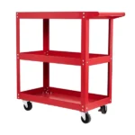 3-Tier Rolling Tool Cart Utility Cart on Wheels, 450 lb Heavy Duty Rolling Tool Cart for Warehouse, Garage, Red (Shipment from Walmart)