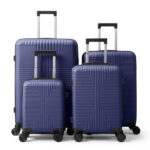Non-TSA customs lock 4-in-1 PP trolley case, 16in, 20in, 24in, 28in PP, navy blue - Image 25