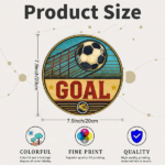 CIFbuy 1pc Retro Soccer Goal Aluminum Sign, "" Retro Soccer Goal Aluminum Sign, Goal Aluminum Sign, 2D Flat Round Metal Plate TikTok, Temu Self-pickup Logilaics - Image 4