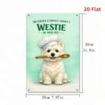 CIFbuy Cute Shih Tzu Metal Wall Plaque, 2D Flat Dog Face Art Decor, 31x21cm Indoor Outdoor Home Bedroom Office Cafe Wall Sign TikTok, TikTok, Self-pickup Logiopics