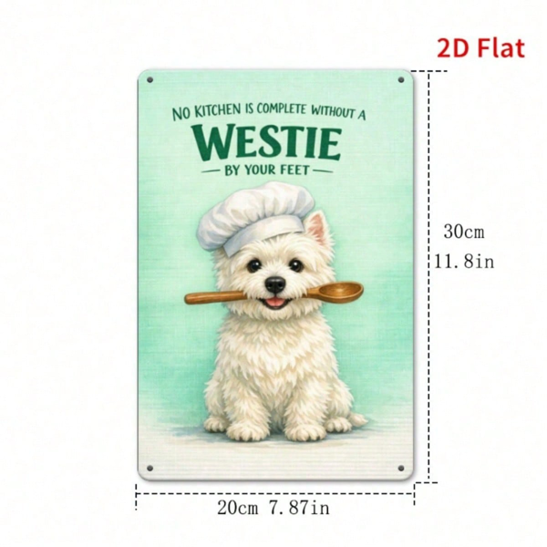 CIFbuy Cute Shih Tzu Metal Wall Plaque, 2D Flat Dog Face Art Decor, 31x21cm Indoor Outdoor Home Bedroom Office Cafe Wall Sign TikTok, TikTok, Self-pickup Logiopics