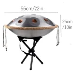 10 Notes Silver Solid Color Handpan Drum Steel Percussion Instrument - Image 4