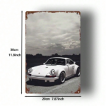 CIFbuy Vintage Metal Sign 2D Flat Black & White Sports Car Wall Art 8x12 Inch Retro Man Cave Bedroom Bathroom Kitchen Home Office Decor TikTok, TikTok, Self-pickup Logiopics - Image 2
