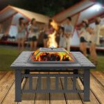 Modernisation Square BBQ Grill Outdoor Heater Garden Outdoor Fireplace Portable Fire Pit Contracted Barbecue Brazier Wood Stove - Image 12
