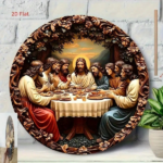 CIFbuy 2D Flat Last Supper Wall Decor, "" Wall Decor, Exquisitely Carved Jesus & 12 Apostles Religious Art TikTok, TikTok, tememu Self-pickup Logi Aics - Image 3