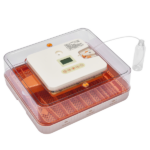 56H 56-Egg Incubator 110V 85W, Fully Automatic Turner, Upgraded LED Candler, Auto Temp & Humidity Control (Fahrenheit Display), ABS+PET Orange-White Body Clear Lid, Multi-Function Strip Egg Tray (US Plug) - Image 4