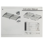 Same Code 99972412 HT-200 x 100 Household Application Door & Window Rain Cover Eaves Black Holder - Image 14