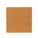 Plastic Interlocking Deck Tiles, 27 Pack, 11.4"x11.4" Waterproof Flooring Tiles for Indoor and Outdoor, Patio Floor Decking Tiles for Porch Poolside Balcony Backyard, Light Brown - Image 2