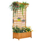 Garden Bed with Trellis, 72 Inch Height Metal Planter Box with Trellis - Image 6