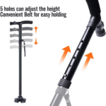 2 Pack 5-Levels Adjustable Height Walking Stick Portable Foldable Cane Travel Camping Hiking Walking Cane w/LED Light (US Logistics For USPS/DHL/Fedex/UPS. No designated logistics accepted TK/TMEU only For self-pickup - Image 8