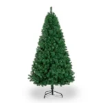 7ft 881 Branch Half Christmas Tree with 230LED Lights PVC Branch Iron Bracket Tender Green Christmas Tree - Image 4