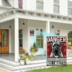 CIFbuy Vintage Bullmastiff Metal Sign 8x12 Inch Rustic Iron" Plaque Danger Protected By, Retro Wall Decor 2D Flat Home Ornament RustikTok, RustikTok, t Self-pickup Logiopics - Image 3