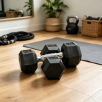 2 X 15lbs Hex Dumbbell Set for Home Gym Workout Rubber Weights with Non-Slip Handles Anti-Roll Fitness Exercise Dumbbells for Women And Men Black - Image 7