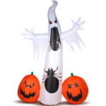 Replace 32359895 11.8 FT Halloween Inflatables Ghost Spider Pumpkin Outdoor Decorations, Scary Halloween Giant Blow up Ghost Decorations for Holiday Party Front Yard Lawn Garden Decor - Image 7