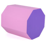 Octagon Tumbling Mat, Gymnastics Training Mat for Backbends Somersaults, Pink & Purple Artificial Leather Foam Mat - Image 2