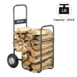 Firewood Cart 220LBS with Large Wheels, Fireplace Log Rolling Caddy Hauler, Wood Mover Outdoor Indoor Storage Holder Rack, Heavy Duty - Image 11