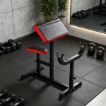 265 LBS Black Preacher Curl Bench, Adjustable Seated Arm Isolation Station for Barbell Dumbbell Bicep Strength Training - Image 5