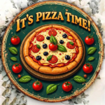 CIFbuy 1pc 2D Flat Round Sign Pizza Time Retro, "Decorative Plaque 8x8in" Delicious Pizza, Party Kitchen Restaurant Bar Wall Art Home Decor TikTok, TikTok, temu Self-pickup Logiecics - Image 2