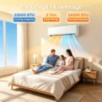 230V WIFI Enabled Inverter Mini Split Air Conditioner, AC Unit Cools up to 1500 Sq.Ft - Image 6