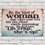 CIFbuy Sarcastic Retro Metal Tin Sign Creative Wall Decor Plaque Unique Decor For Women (TikTok, temu pick-up service) - Image 7
