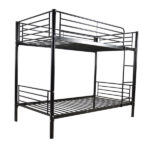 Same Code 12883671 Iron Bed Bunk Bed with Ladder for Kids Twin Size Black - Image 13