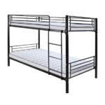 Same Code 12883671 Iron Bed Bunk Bed with Ladder for Kids Twin Size Black - Image 12
