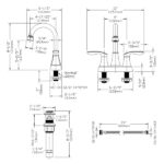 Bathroom Faucet Matte Black with Pop-up Drain & Supply Hoses 2-Handle 360 Degree High Arc Swivel Spout Centerset 6 Inch Vanity Sink Faucet 4011B-MB[Unable ship on weekends, TK/TEMU only for pickup, only TX10643 warehouse supports GOFO] - Image 6