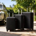PP Trolley Case 20in 24in 28in 3PCS Suitcase Set Black - Image 2