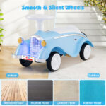 Kids Ride On Sliding Car, Foot-to-Floor Toy with LED Lights & Horn (Blue 19-36 Months) - Image 11