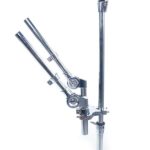 Professional Pedal Control Style Double Tom Drum Stand Silver & Black - Image 8