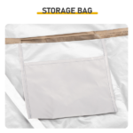 6.8x2.6FT Light Gray Arc Bicycle Storage Shed, 210D PU Silver Coated Oxford Cloth Bike Storage Tent with Fiberglass Frame - Image 8