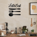 CIFbuy Handcrafted Let's Eat Wall Art Set 5 Piece iron Kitchen Sign Sculpture (TikTok, temu pick-up service) - Image 6