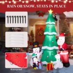 7.5FT Lighted Christmas Inflatable Decoration, Inflatable Christmas Tree with Santa and Snowman, Funny Blow Up Yard Decorations with Built-in LED Lights for Holiday Party Front Yard Lawn Garden Decor - Image 7