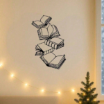 CIFbuy Vintage Stacked Books Metal Wall Art Rustic Industrial Decor Living Room Office Sculpture Christmas Halloween Gift (TikTok, temu pick-up service) - Image 6