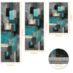 Three-piece kitchen rug set, non-slip and washable, abstract pattern kitchen hallway rug, soft and comfortable, suitable for sinks, floors, entrances, hallways and bathrooms. - Image 6