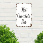 CIFbuy 1pc Vintage Rustic Metal Tin Sign 8x12 Inch, Classic Hot Chocolate Bar Retro Iron Wall Art, Art, Oblong Unframed Plaque Home Decor TinikTok, TinikTok, ll Art Self-icckup Logioporo - Image 5