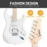 [Do Not Sell on Amazon] GST Stylish H-S-S Pickup Electric Guitar Kit with 20W AMP Bag Guitar Strap White - Image 4