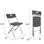 Resin Seat & Back Folding Chair, Black, 4-Pack (Shipment from Walmart) - Image 2